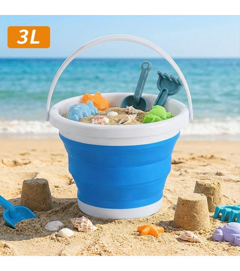 Collapsible Water Bucket Foldable Portable Car Wash Bucket For Camping Fishing And Travel Color 2 - Image 3