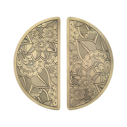 WODIX 6 Inch Door Handle for Main Door, Wooden & Glass Door Handle, Suitable of Home/Office/Hotels (Brass Antique, 2 Pcs) - Image 1