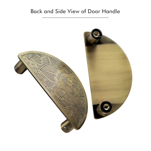 WODIX 6 Inch Door Handle for Main Door, Wooden & Glass Door Handle, Suitable of Home/Office/Hotels (Brass Antique, 2 Pcs) - Image 5