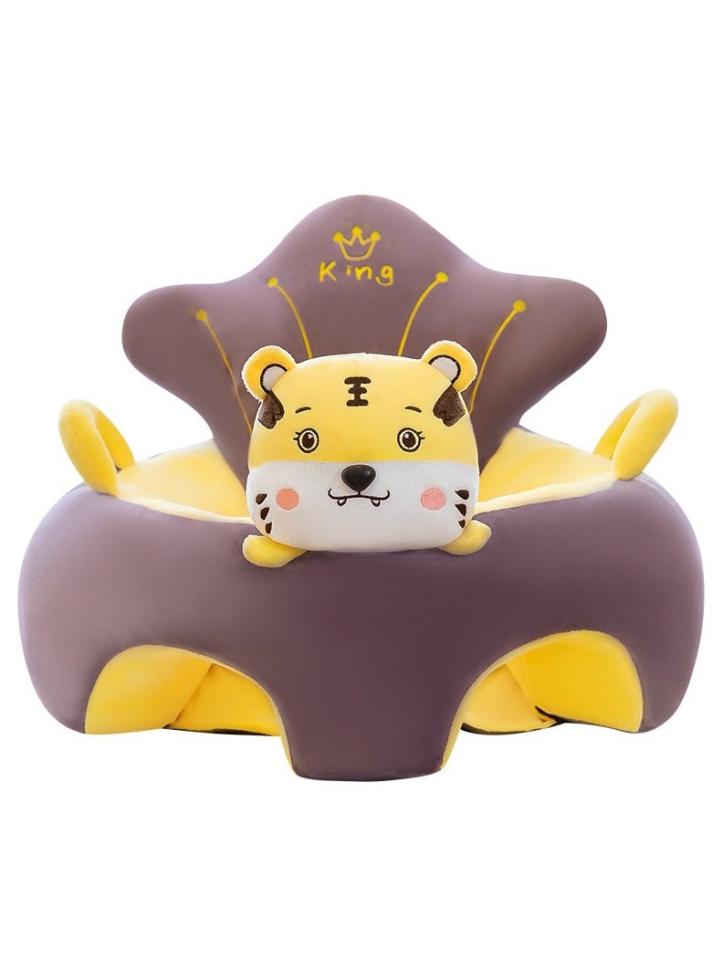 طفل مقعد دعم كرسي أريكة ، مع حامل لعبة ، طفل رضيع كرسي التعلم - كريستال المخملية النسيج ، PP القطن حشو ، تعلم الجلوس هدية مثالية للأطفال الصغار