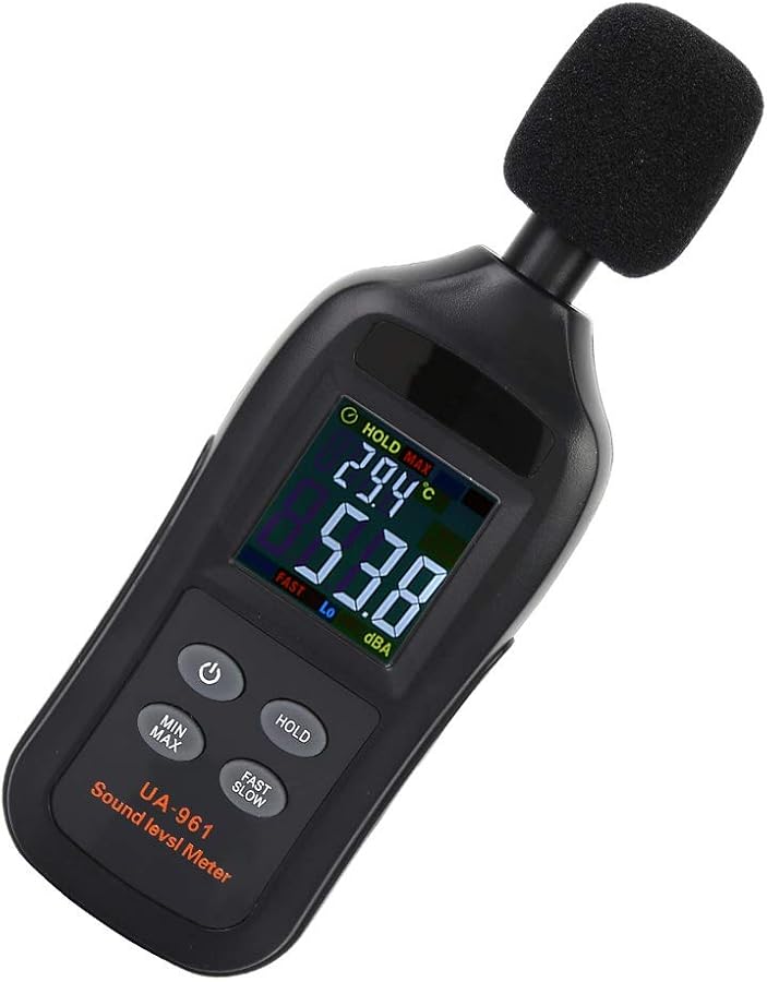 مقياس مستوى الصوت الرقمي Oumefar، نطاق من 35 ديسيبل إلى 135 ديسيبل مع شاشة LCD، كاشف ديسيبل محمول - Image 1