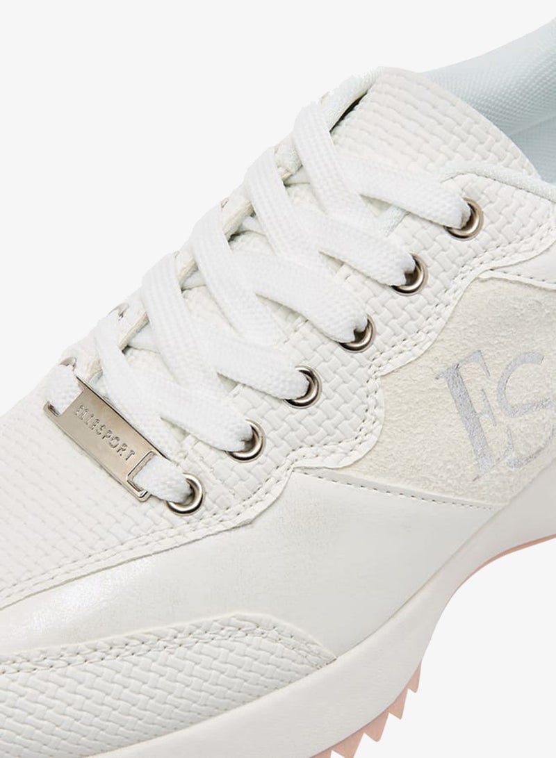 ELLE Women's Logo Detail Sneakers with Lace-Up Closure - Image 4