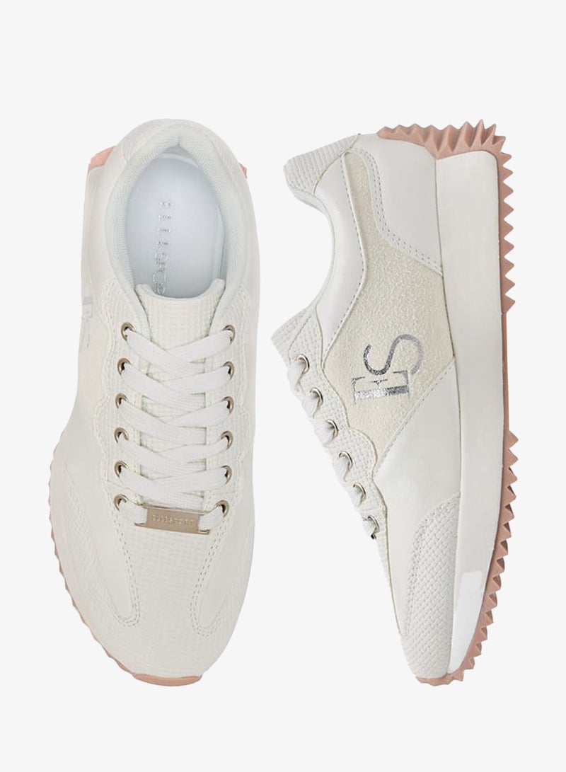 ELLE Women's Logo Detail Sneakers with Lace-Up Closure - Image 3