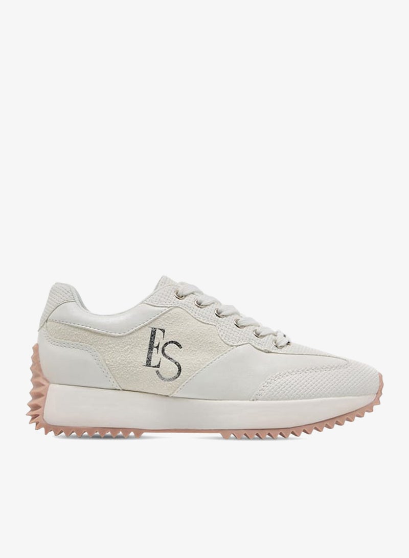 ELLE Women's Logo Detail Sneakers with Lace-Up Closure - Image 1