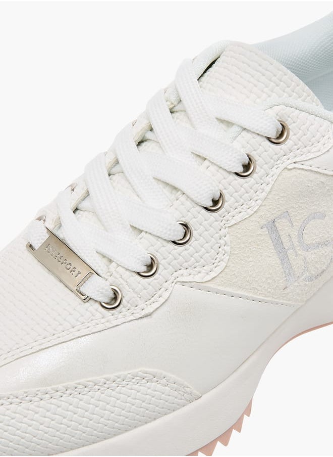 ELLE Women's Logo Detail Sneakers with Lace-Up Closure  - Image 4