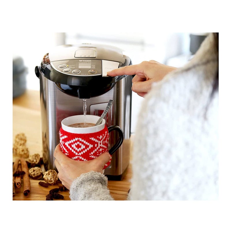 Tiger PDU-A30U-K Electric Hot Water Boiler and Warmer, Stainless Black, 3-Liter - Image 4
