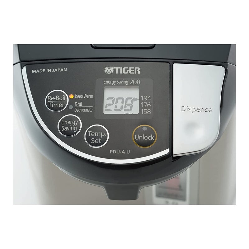 Tiger PDU-A30U-K Electric Hot Water Boiler and Warmer, Stainless Black, 3-Liter - Image 3