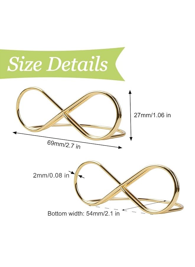 erorex Pictures Stand Clips 10Pcs Metal Table Card Holders Unique Gold Place Cards Clip Sturdy Photo Picture Cards Display Stand For Party Wedding Meeting Gold  - Image 2