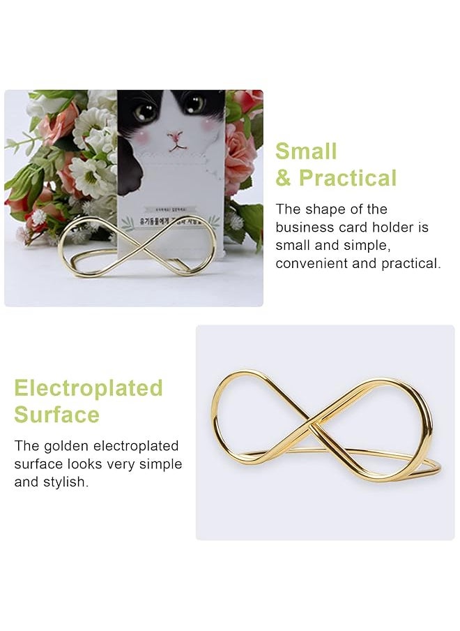 erorex Pictures Stand Clips 10Pcs Metal Table Card Holders Unique Gold Place Cards Clip Sturdy Photo Picture Cards Display Stand For Party Wedding Meeting Gold  - Image 4