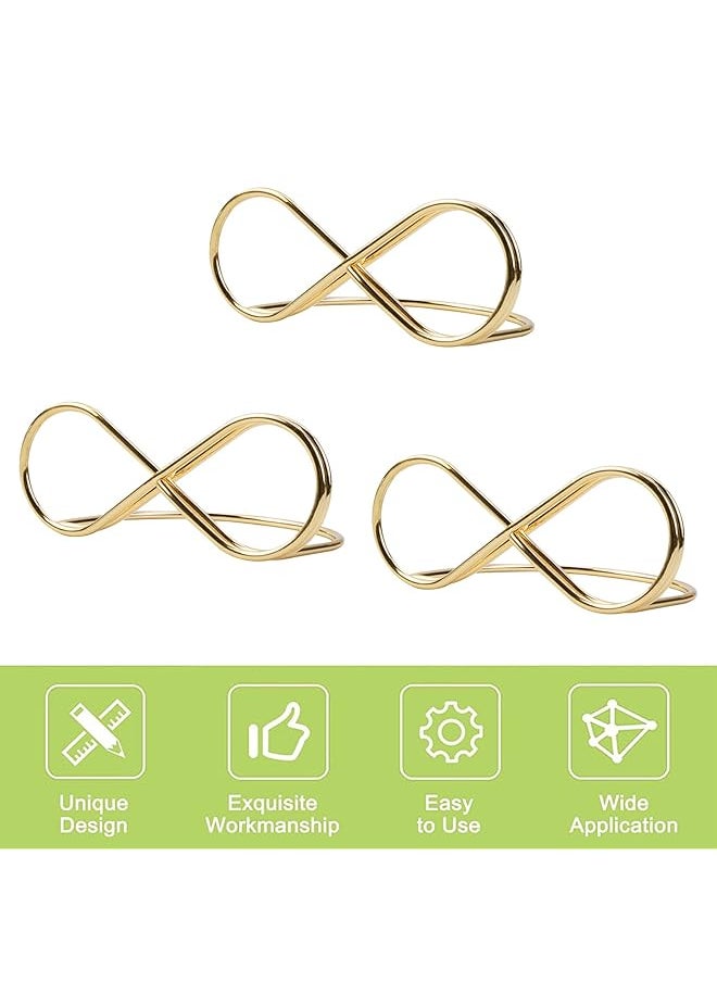 erorex Pictures Stand Clips 10Pcs Metal Table Card Holders Unique Gold Place Cards Clip Sturdy Photo Picture Cards Display Stand For Party Wedding Meeting Gold  - Image 3
