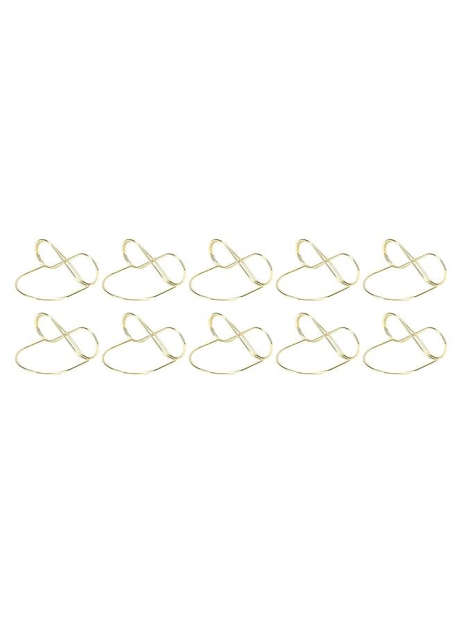 erorex Pictures Stand Clips 10Pcs Metal Table Card Holders Unique Gold Place Cards Clip Sturdy Photo Picture Cards Display Stand For Party Wedding Meeting Gold  - Image 1
