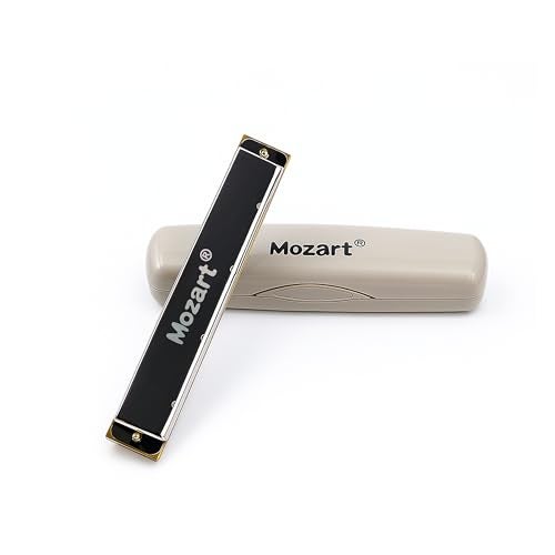 Mozart Harmonica Mouth Organ, 24 Holes 48 Tones Key of C, Professional Tremolo Harmonica for Adults & Beginners, Musical Instrument for Blues, Folk, Rock, Jazz - Image 1