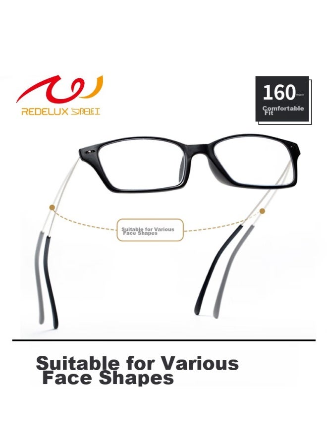 Sunset Red Sunset Red Reading Glasses For Men, Anti-blue Light, Fashionable, Ultra-light, High-definition, Brand Lightweight Reading Glasses For Women And Elderly, E9077b, 200 Degrees - Image 2