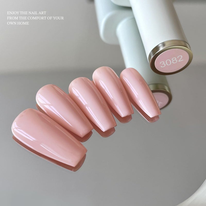 GAOY Pink Gel Nail Polish, 16ml Soak Off Gel Polish, UV Light Cure for Nail Art DIY Manicure at Home, 3082 Basic Pink - Image 2