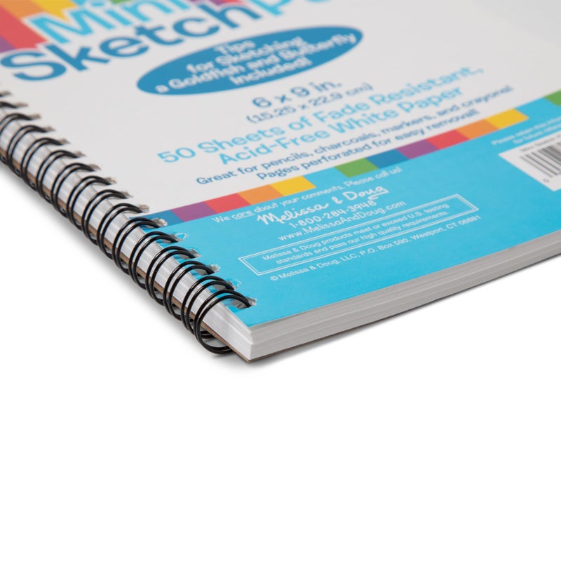 Melissa & Doug Mini Sketch Pad of Paper (6 x 9 inches) - 50 Sheets, 3-Pack - Image 4