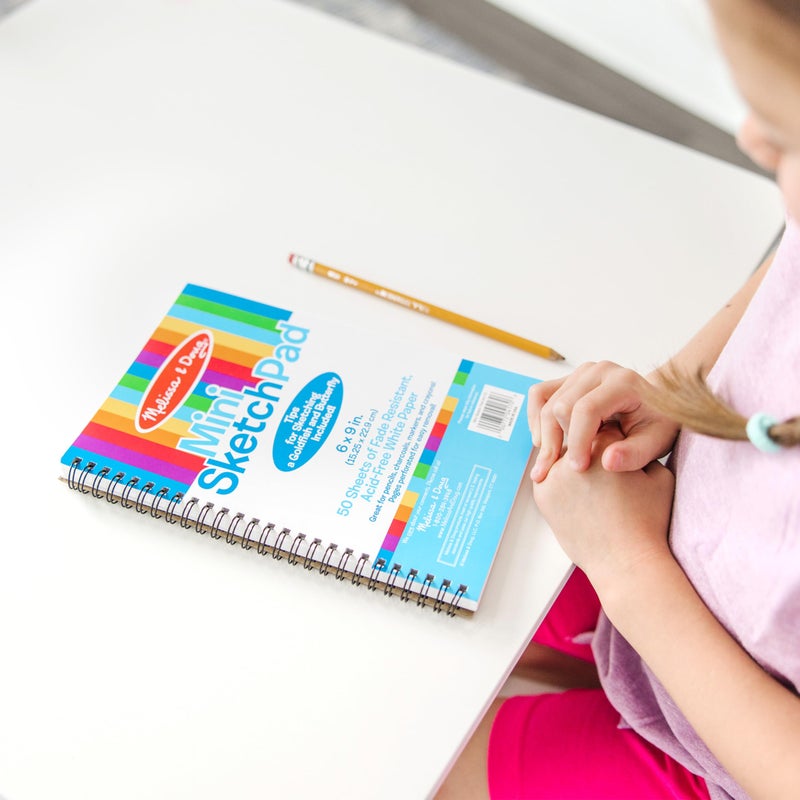 Melissa & Doug Mini Sketch Pad of Paper (6 x 9 inches) - 50 Sheets, 3-Pack - Image 2