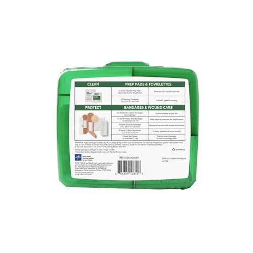CURAD Compact First Aid Kit, 75 Pieces, Travel Size Emergency Medical Kit, Includes Bandages, Antiseptic Wipes, Gauze and Alcohol Swabs, First Aid Essentials for Home, Car and Outdoor Use, 1 Count - Image 4