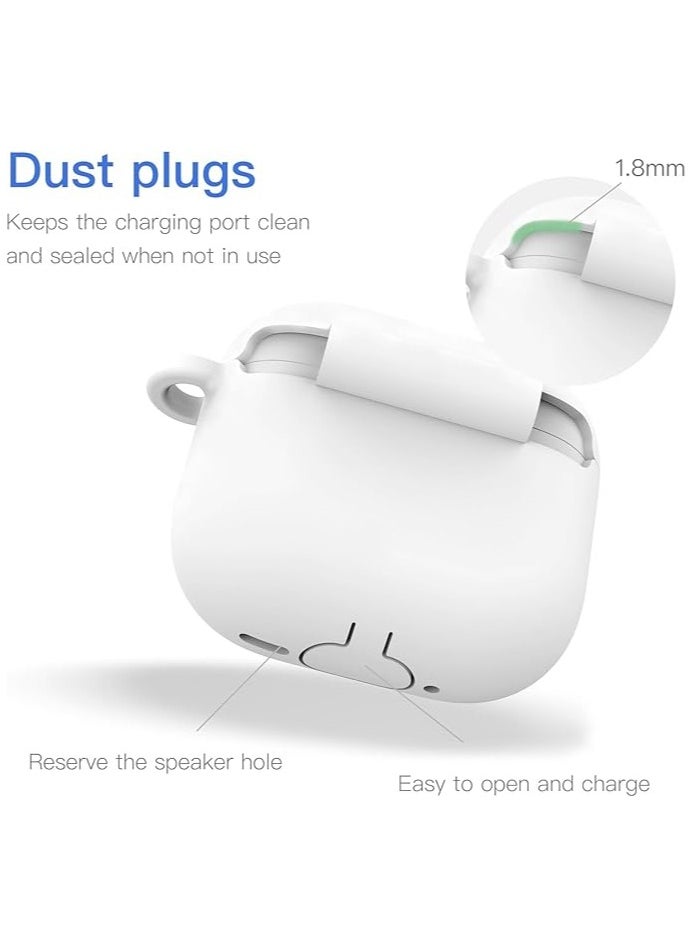 wexon - Protective Shockproof Silicone Case Cover for Apple AirPods 4 Generation White - Image 1