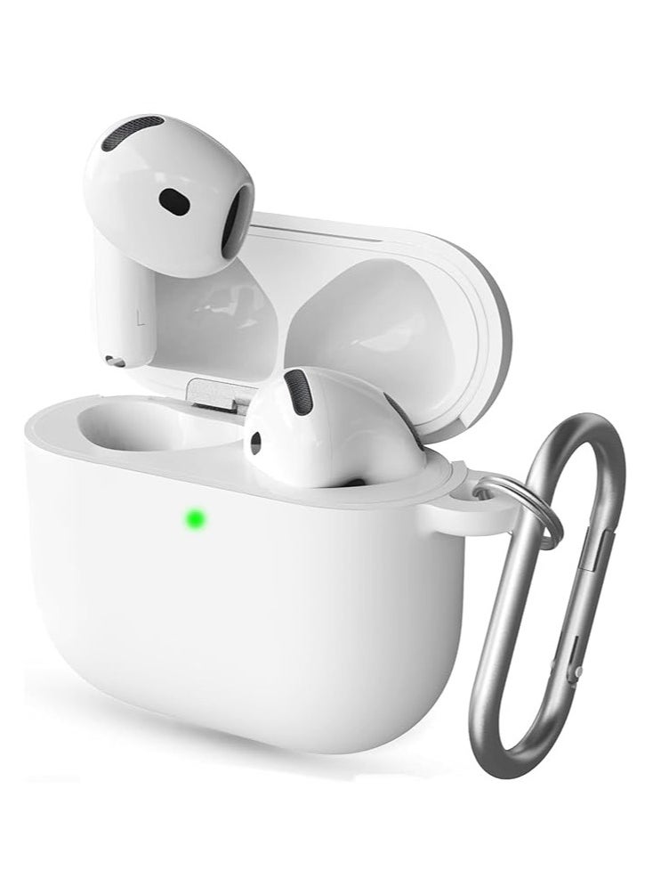 wexon - Protective Shockproof Silicone Case Cover for Apple AirPods 4 Generation White - Image 1