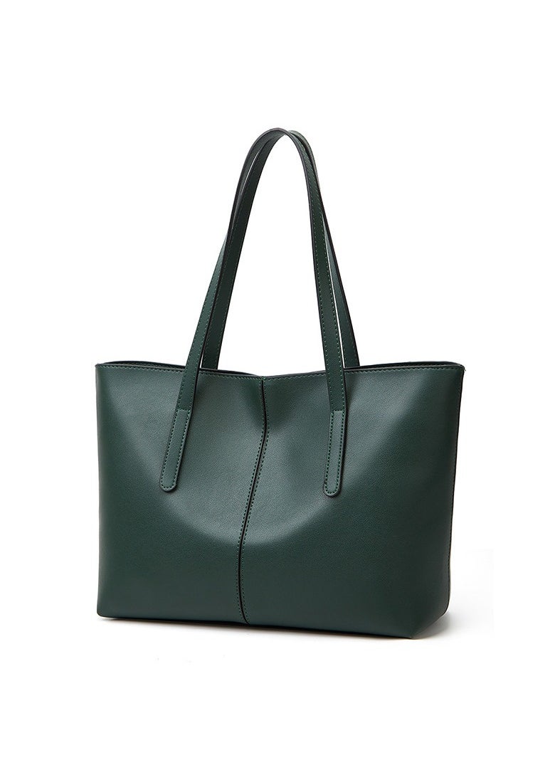 Generic - PU Leather Laptop Tote Bag for Women, 15.6 Inch, Large Work Bag with Zip Compartments, Office Purse Computer Briefcase - Image 1