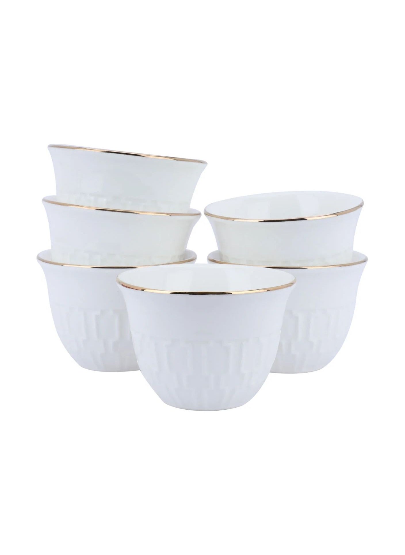 A Set of White Porcelain Arabic Coffee Cups 