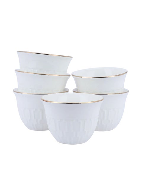 A Set of White Porcelain Arabic Coffee Cups