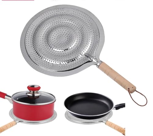 Home Style 2 Simmer Ring Flame Heat Diffuser with Wooden Handle 2 Pack with Hanging Loop - Image 4