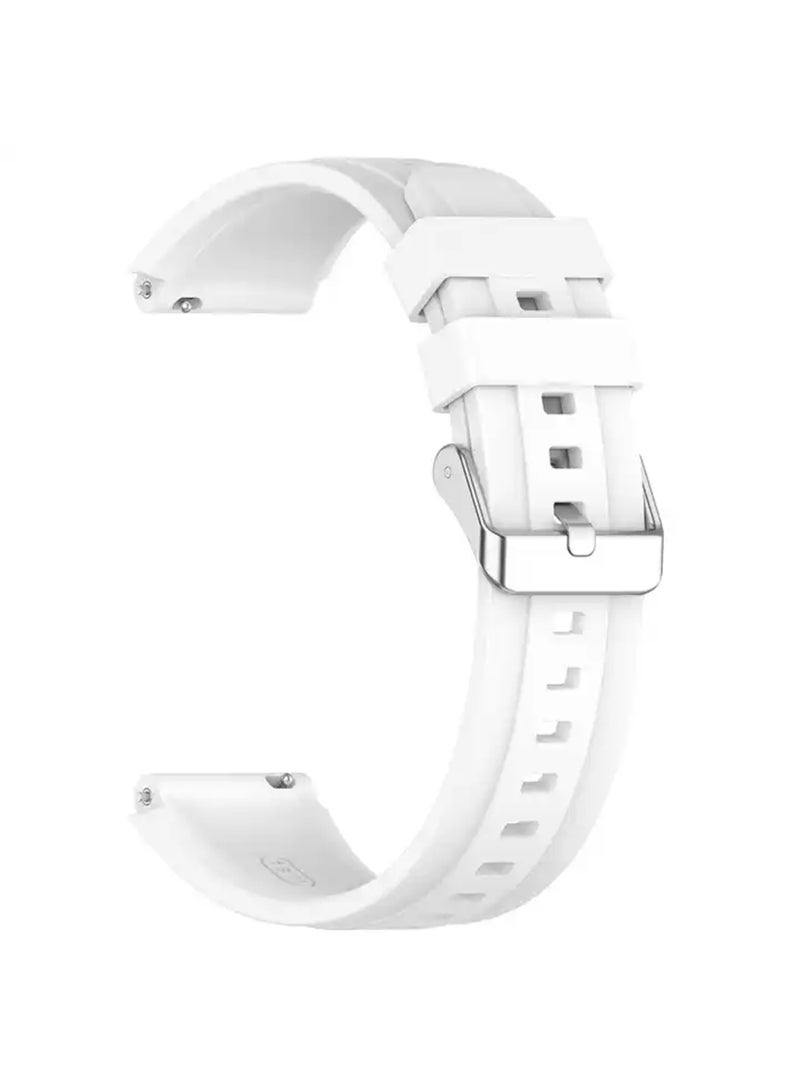 Soft Silicone Strap Replacement Bands For Huawei Gt4 46mm - White - Image 3