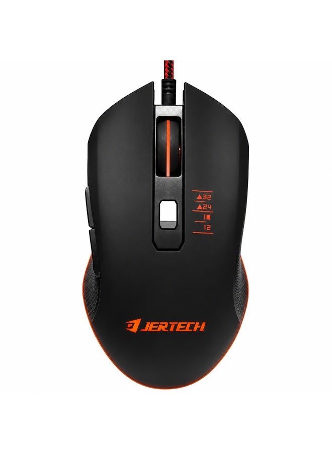 جيرتك فأرة الألعاب SWORD XP10 RGB - مستشعر بصري بدقة 3200 نقطة في البوصة، معدل استجابة 125 هرتز، كابل مضفر - Image 1
