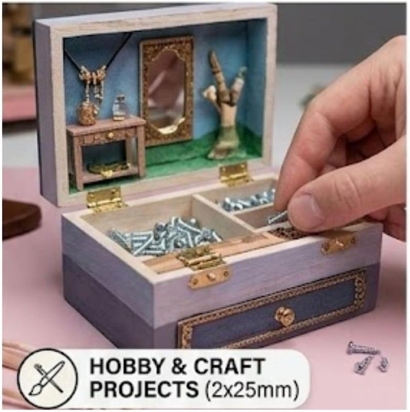 Hasanat Essentials 105-Piece Small Wood Screw Hardware Assortment Set - Image 3