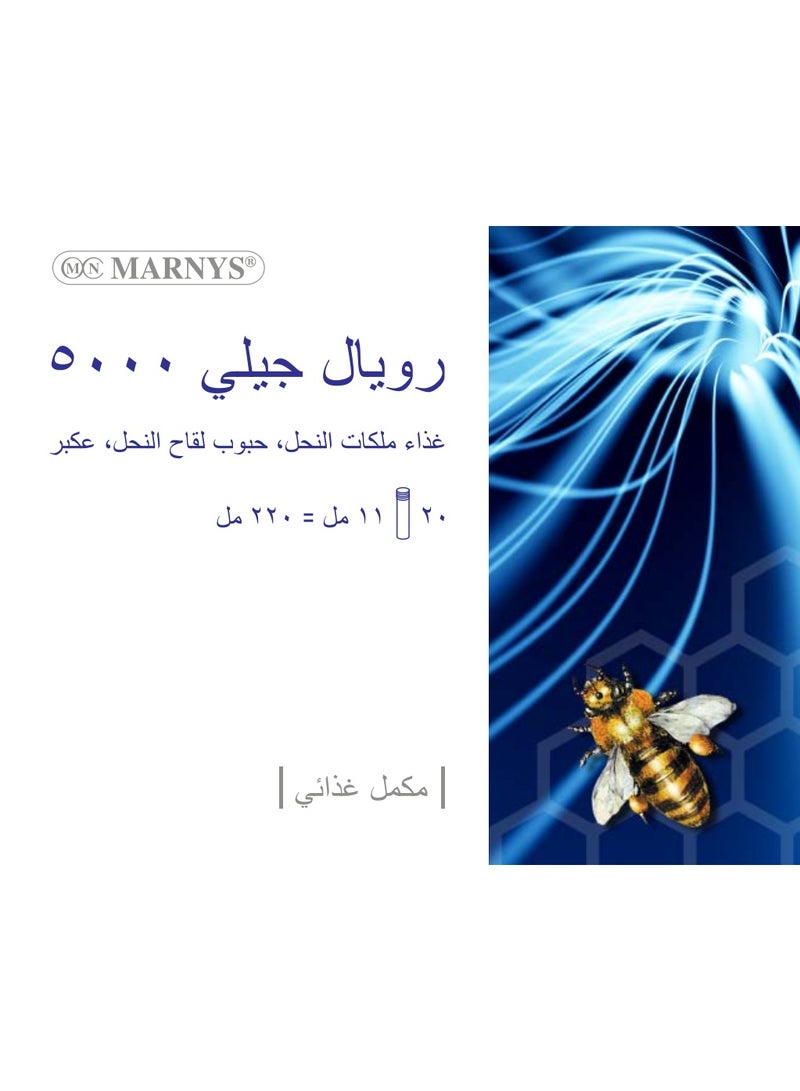 مارنيز رويال جيلي ٥٠٠٠ - غذاء ملكات النحل، حبوب لقاح النحل، عكبر او بروبوليس - ٢٠ قارورة شراب  - Image 5