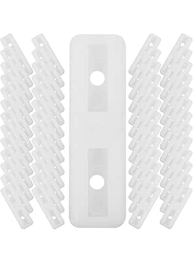 White Rectangular Furniture Leg Pads 200pcs Anti Slip Protectors for Chair Sofa Desk - Image 1