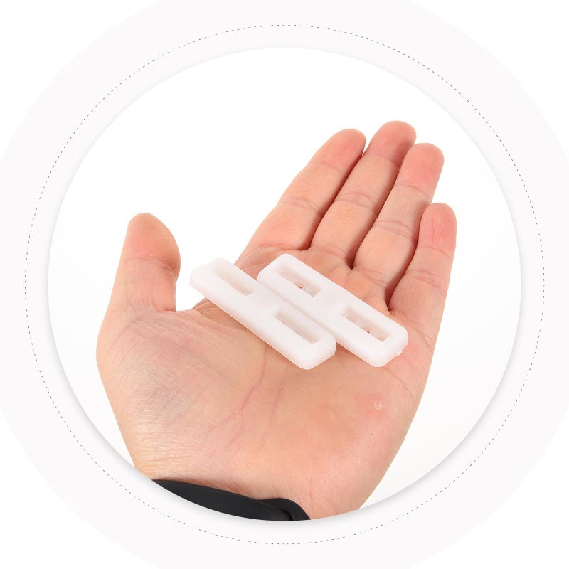 White Rectangular Furniture Leg Pads 200pcs Anti Slip Protectors for Chair Sofa Desk - Image 5