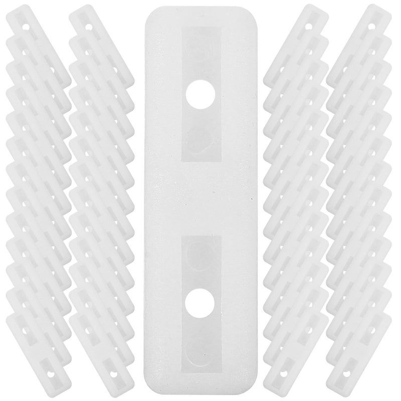 White Rectangular Furniture Leg Pads 200pcs Anti Slip Protectors for Chair Sofa Desk - Image 2