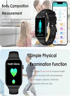 Generic Smart watch for men with phone function, 1.57 inch HD sports watch with more than 130 sports modes, SOS button, pedometer, heart rate, sleep monitor, smart bracelet for Android iOS (color optional)  - Image 4