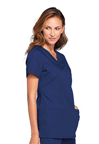 Cherokee Women's V-Neck Top, Navy, X-Small - Image 5