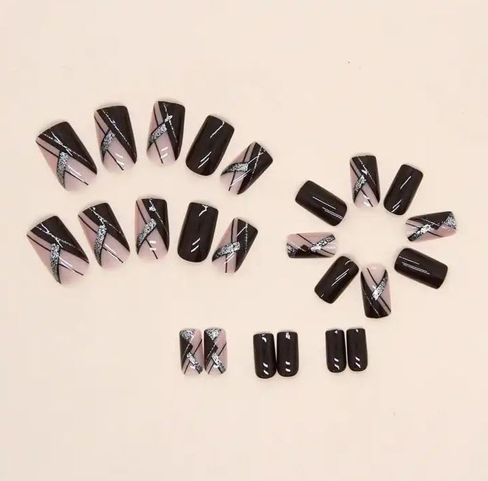 ZOONA ZOONA 24PCS Everlasting French Nails Artificial Nails Art Set Lightweight Long Lasting Easy To Use Quick Fix For Festivals Special Occasions - Image 2