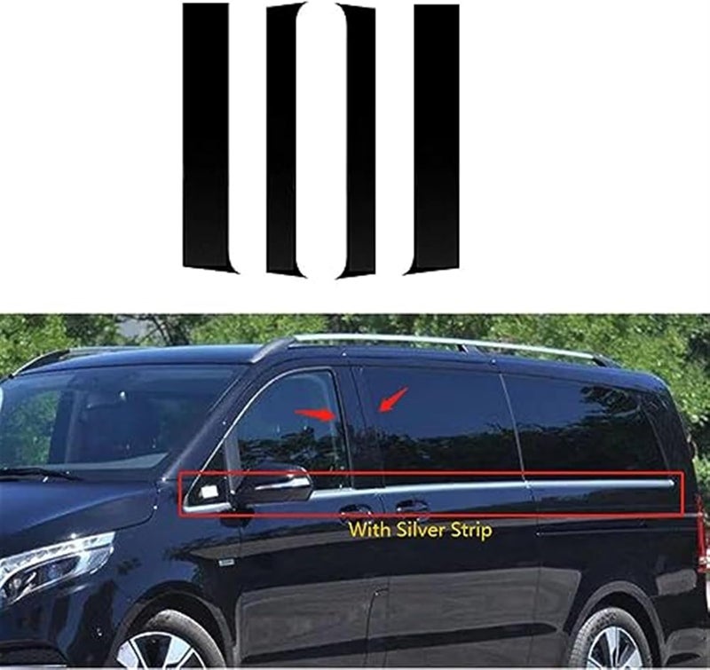 Wivplex 4PCS Black Polished Window Trim Covers for VITO V CLASS - Image 3
