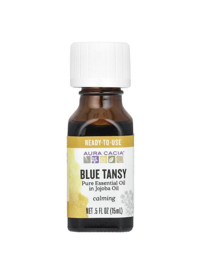 Aura Cacia Aura Cacia, Pure Essential Oil In Jojoba Oil, Blue Tansy, 0.5 fl oz (15 ml)  - Image 1