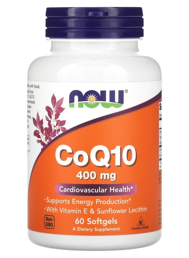 now CoQ10 400 ملغ 60 كبسولة لينة