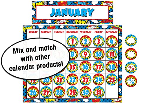 Teacher Created Resources Superhero Calendar Days (TCR5589) Multi - Image 3