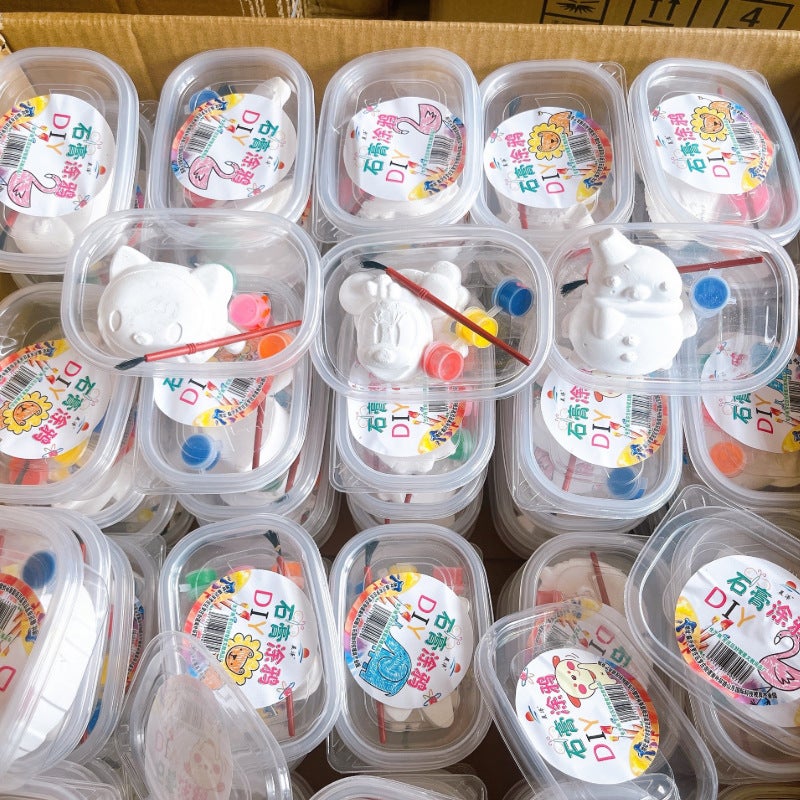 Childrens Coloring Toy Gift Boxed gypsum doll 288/box