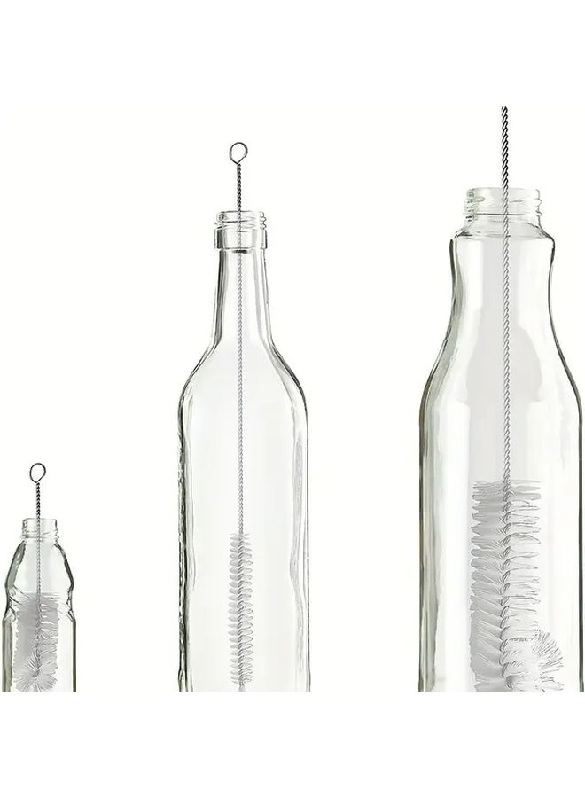 Black Stainless Steel Straw Cleaning Brush Set Hard Bristles for Deep Cleaning Water Bottles Keyboards Crevices - Image 3