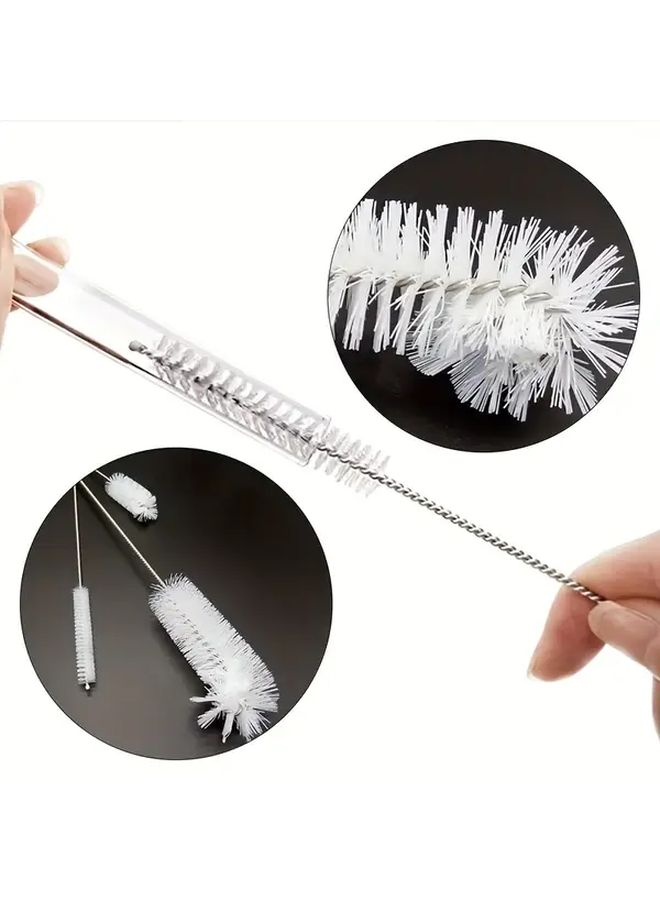 Black Stainless Steel Straw Cleaning Brush Set Hard Bristles for Deep Cleaning Water Bottles Keyboards Crevices - Image 5