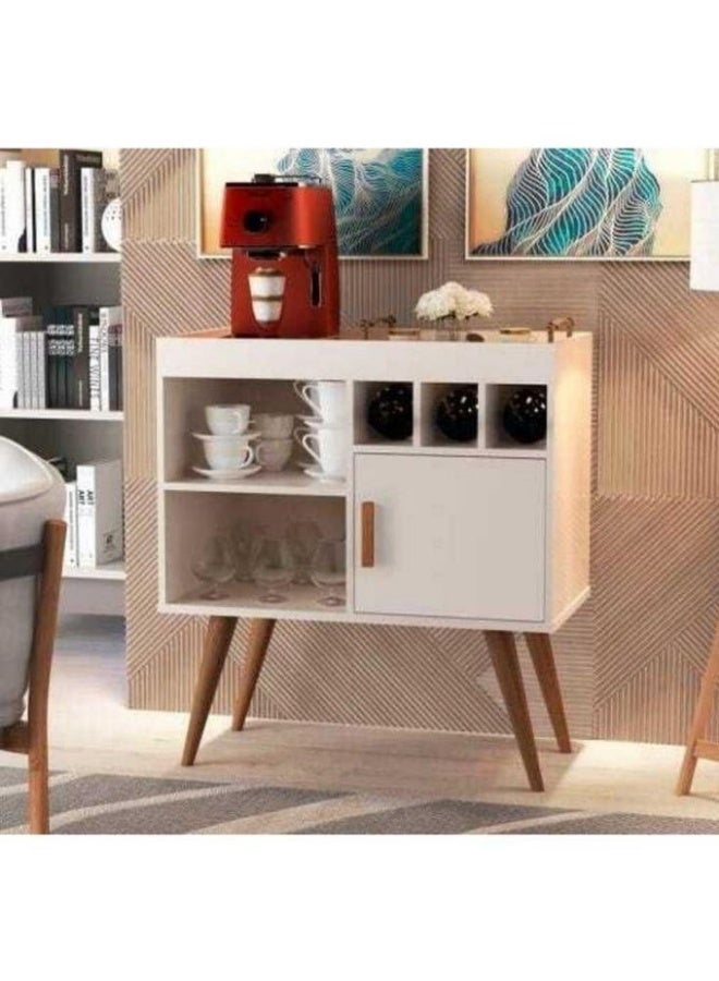 A modern white coffee corner adds a sense of luxury and comfort to your home every morning.