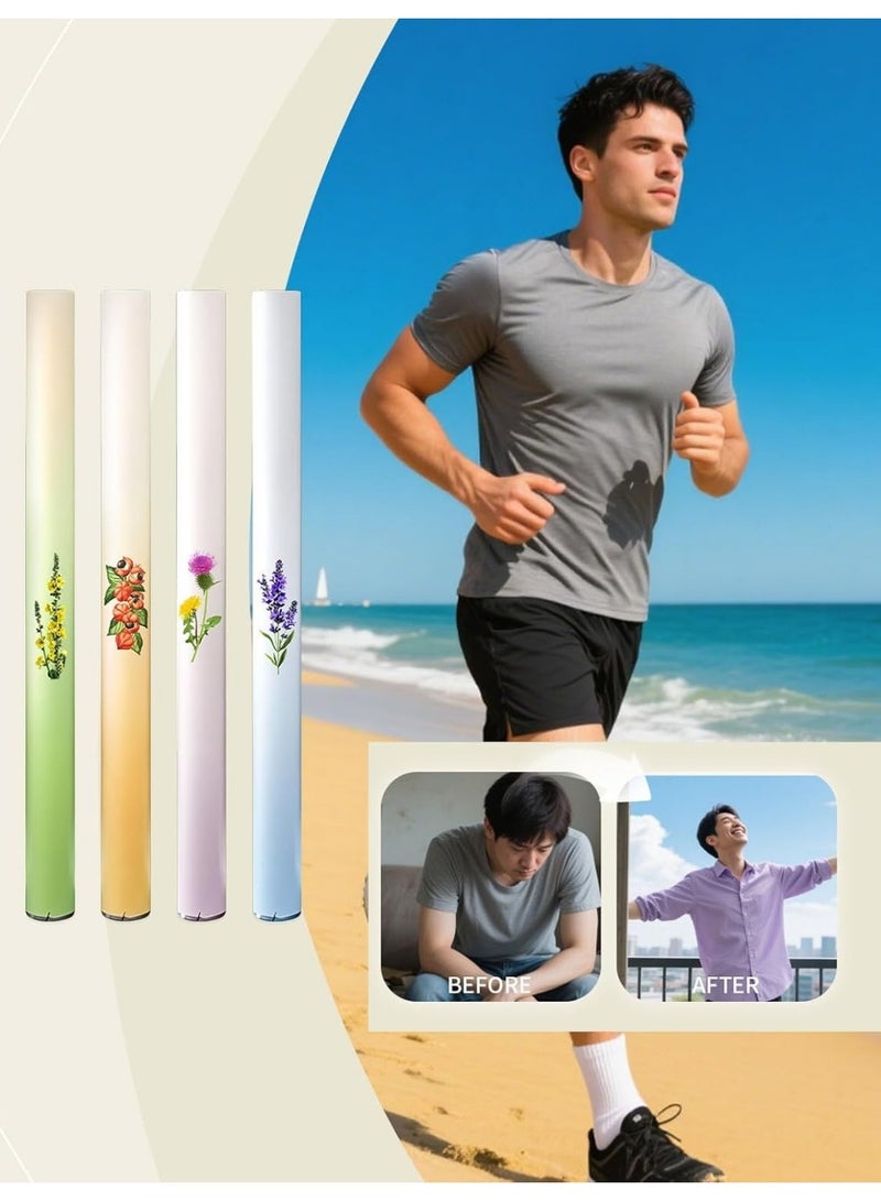 4-in-1 Herbal Diffuser Pen by Pure Botanicals | Natural Mullein Diffuser Pen for All-Day Energy, Focus & Evening Sleep Support | Crisp Cooling Aroma, Portable Long-Lasting 600 Uses (4PCS) - Image 4
