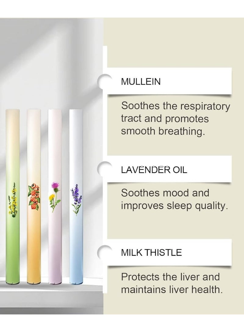 4-in-1 Herbal Diffuser Pen by Pure Botanicals | Natural Mullein Diffuser Pen for All-Day Energy, Focus & Evening Sleep Support | Crisp Cooling Aroma, Portable Long-Lasting 600 Uses (4PCS) - Image 3