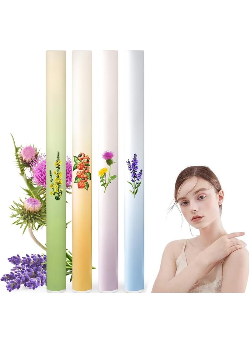 4-in-1 Herbal Diffuser Pen by Pure Botanicals | Natural Mullein Diffuser Pen for All-Day Energy, Focus & Evening Sleep Support | Crisp Cooling Aroma, Portable Long-Lasting 600 Uses (4PCS) - Image 1