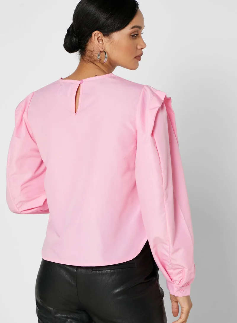 ELLA Detailed Sleeve Top