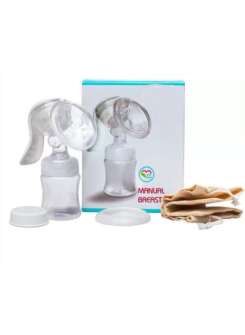 DANIM Manual breast pump Soft & Gentle with petal Massage Cushion Baby Milk Pump Breast Pump For Mothers Wide Mouth Bottle for Infection Free Feeding Flange Size Suitable for All - Image 1